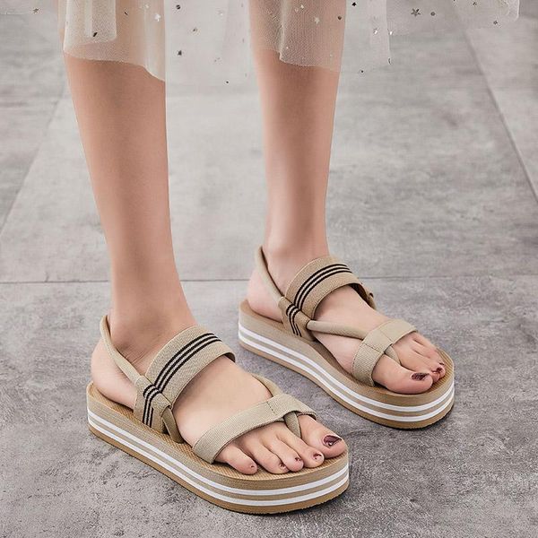 

sandals summer platform women black 2021 casual outdoor fashion comfortable causal ladies beach shoes