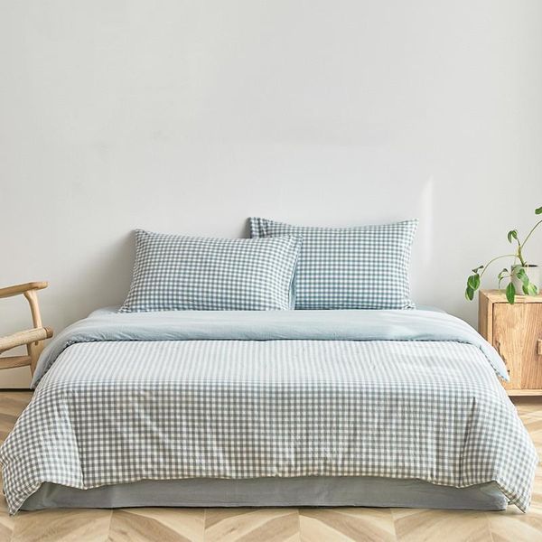 

bedding sets svilelg bed sheet quilt cover set japanese washed cotton 100% 3/4-piece bare sleeping soft pure