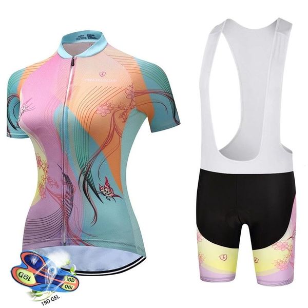 

racing sets summer women's cycling jersey suit clothing mountain bike road ropa ciclismo bicycle maillot bib shorts, Black;blue