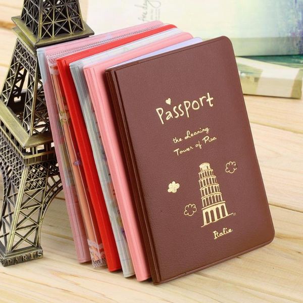 

storage bags 1pc random color simple travel id&document holder utility pu leather passport cover worldwide store
