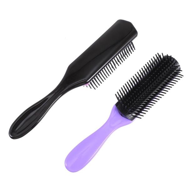

hair brushes 2pcs household combs ribs detangling, Silver