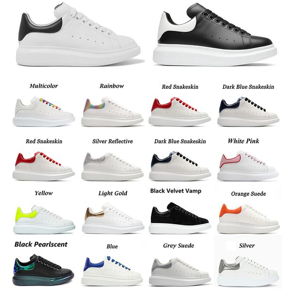 

white shoes designer men women leather espadrilles flats platform oversized casual espadrille flat sole sneakers with box, Black