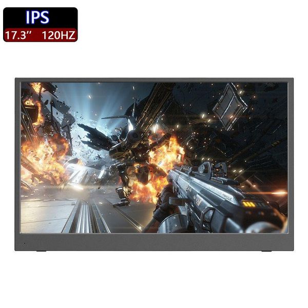 

ips 17.3" portable monitor gamer 120hz lcd screen monitor for phone lap1080p hd gaming display type-c 1ms
