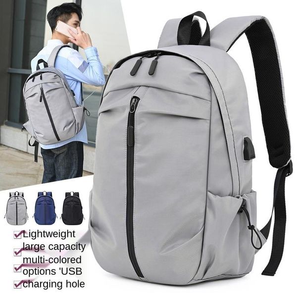 

backpack large capacity travel school book bag lapusb interface square bags for women/men business casual