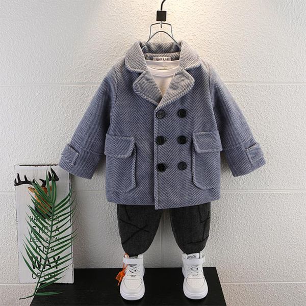 

jackets girls fur coat solid color for thick warm children's winter clothes, Blue;gray