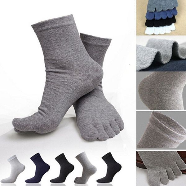 

men business five fingers teen sole cato men's socks gray white black