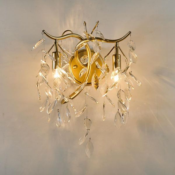 

wall lamp led golden lamps bed room bedside lights modern corridor european american indoor lighting with 110v 220v