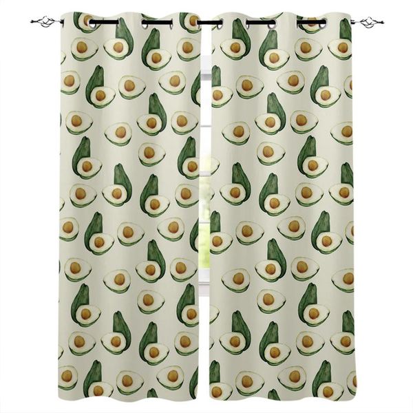 

curtain & drapes plant green fruit avocado blackout curtains for living room bedroom high shading blinds kitchen