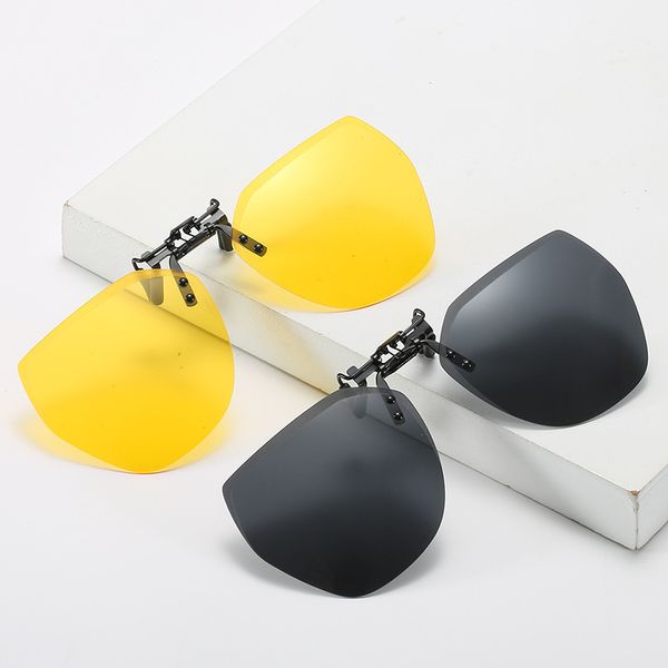 

men's night vision polarizer clip new women's polarizer clip driver driving sunglasses clip, White;black