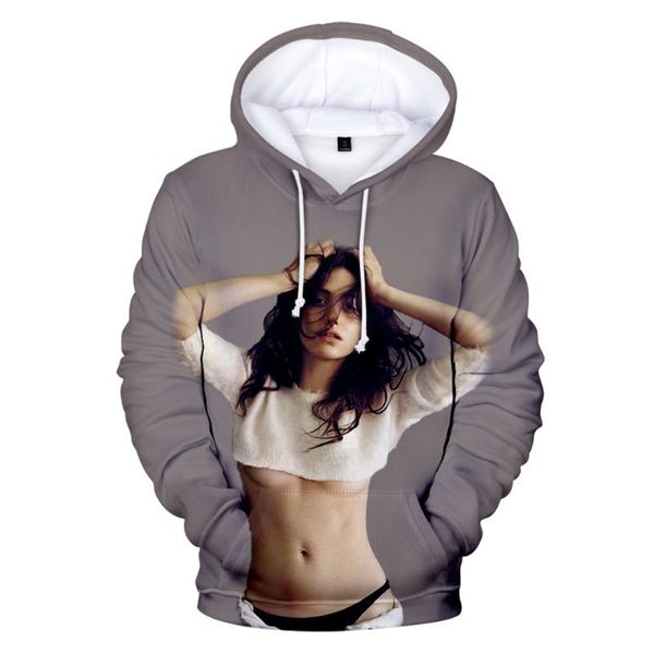 

men's hoodies & sweatshirts emmy rossum 3d printed fashion fall winer suit sportswear hooded hip hop women/men the, Black
