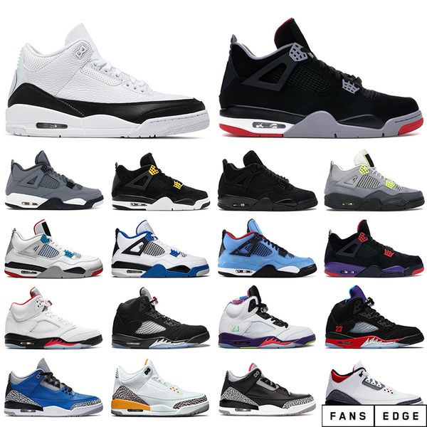 

mens basketball shoes jumpman 4s black cat metallic purple bred 4 alternate bel 5s fire red unc varsity royal sports sneakers