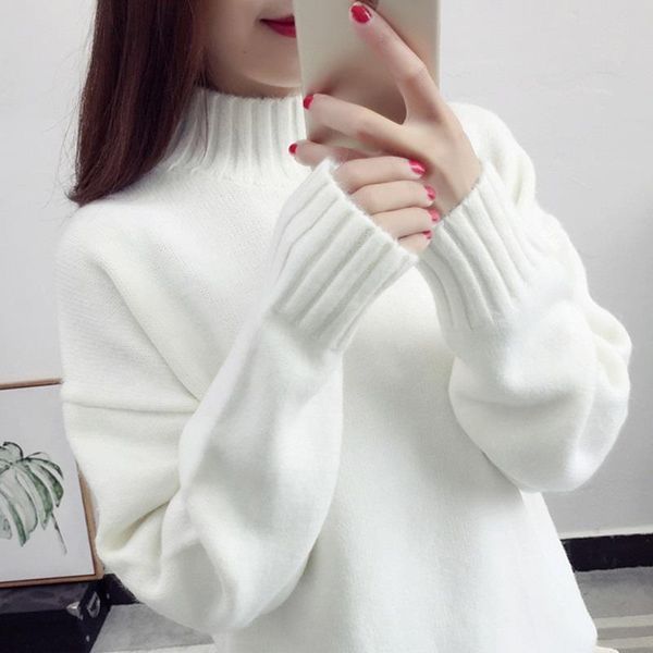 

cashmere turtleneck sweater women 2021 autumn winter pullover jumper pull femme hiver streetwear casual knitted sweater, White;black