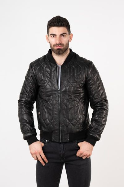

mens natural sheepskin jackets coats business male lambskin real leather jacket men outerwear coats 5xl clothing biker bomber, Black