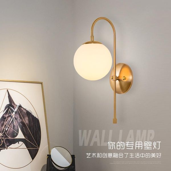 

loft vintage stone glass wall sconces bedroom light glass ball aisle bedroom bedside dining room espelho lamp
