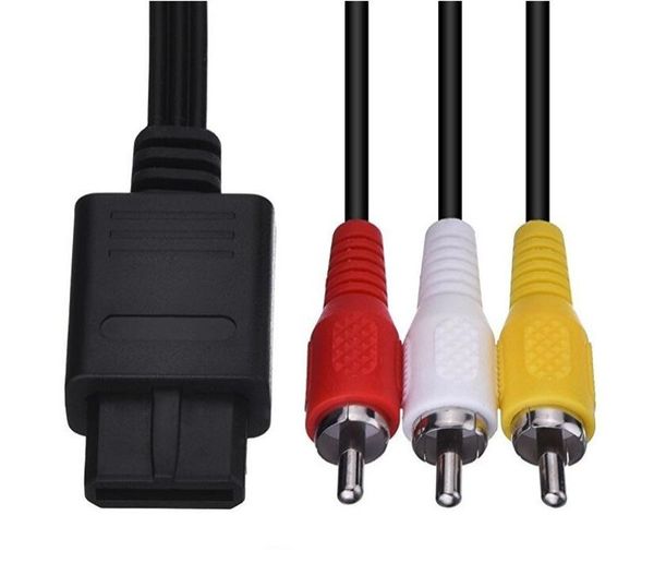 

1.8m 6ft av tv rca video cord cable for snes game cube for n64 64 game cable
