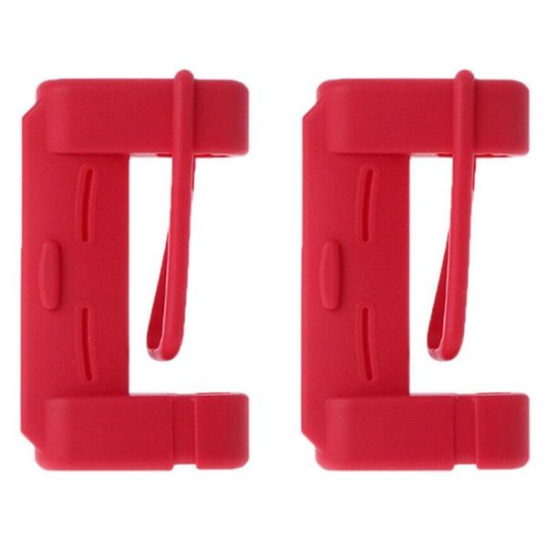 

2pc red car seat belt buckle clip silicone anti-scratch cover safety accessories