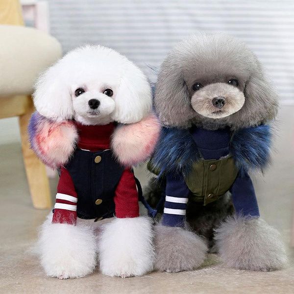 

dog apparel winter cat pet windproof clothes warm puppy vest jacket coat thicker hoodies for small medium large dogs supplies