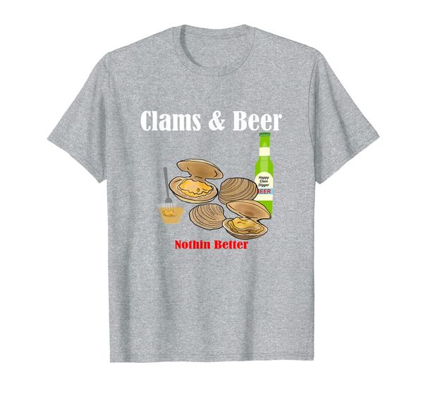 

clams tshirt clams beer clam bake gift hand drawn design t-shirt, White;black