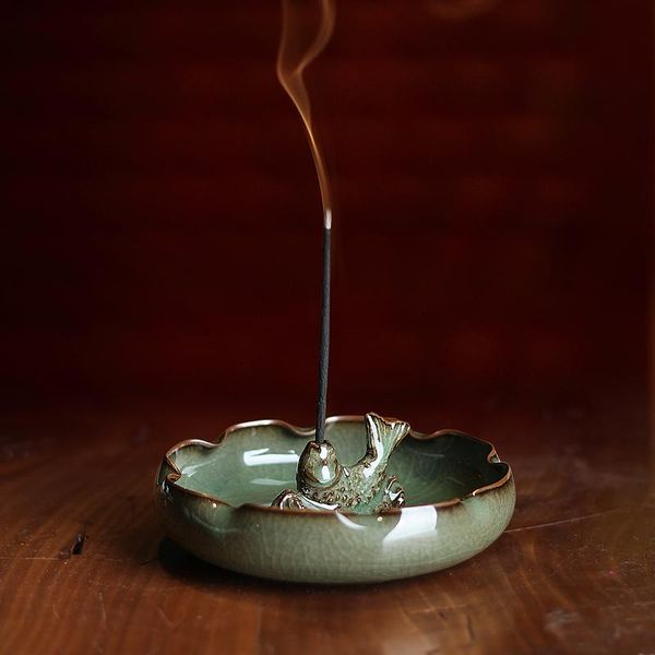

fragrance lamps porcelain ceramic stick incense burner metal charcoal home smell sticks smoke decoration zen 2021 ii50xxl