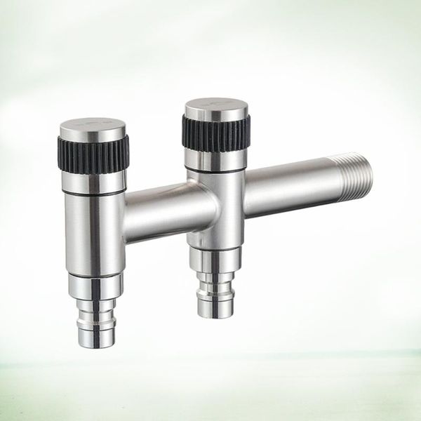 

bathroom sink faucets three way washing machine double handle stainless steel cold water