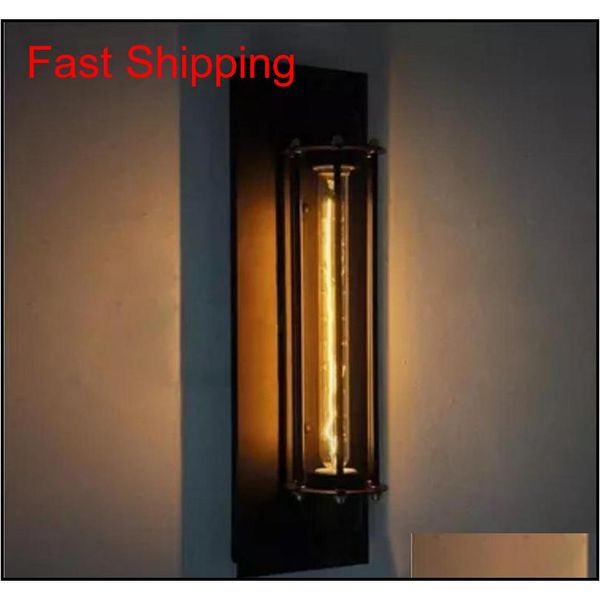 

loft american vintage industrial wrought iron wall sconce led black retro bar cafe ai qylikg bdenet