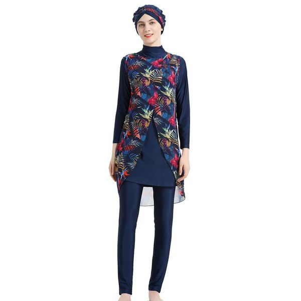 

swim wear four piece plus size burkini muslim swimwear 2021 long sleeve full body swimsuit islamic swimming suit for women borkini hijab