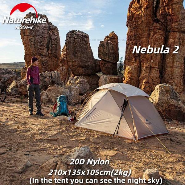 

tents and shelters naturehike tent nebula 20d camping 2 person rainproof 2kg stable external hanging with large venting window at the top