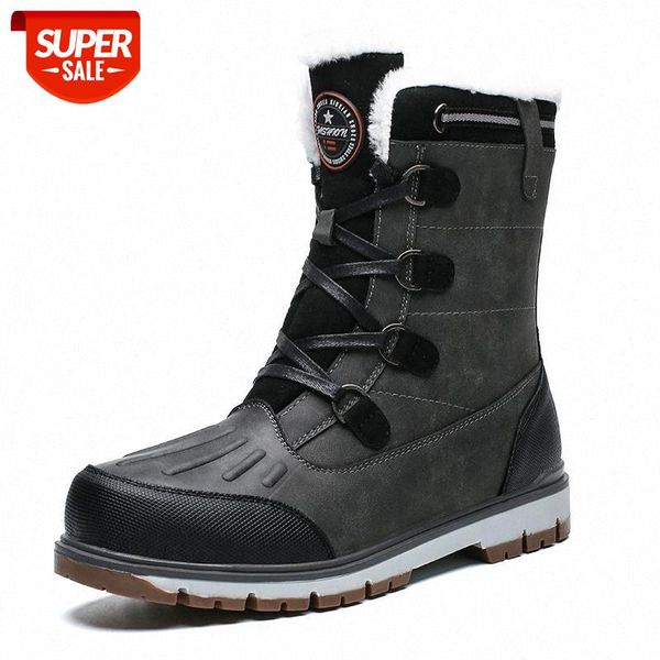 

jumpmore men boots non-slip waterproof winter ankle snow boots men platform winter shoes warm fur cotton shoes size 38-47 #xi3x