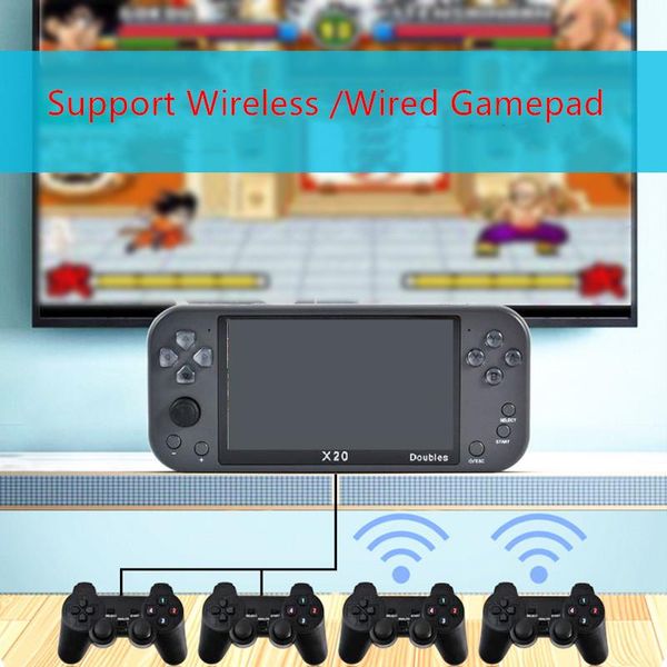 

portable game players coolbaby retro handheld console arcade player support 2.4g wireless gamepad output video kid's gift