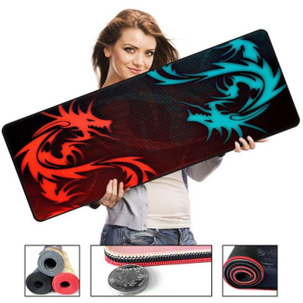 

mouse pads & wrist rests 800*300 gaming pad large gamer big mat computer mousepad rubber mause keyboard desk game dragon