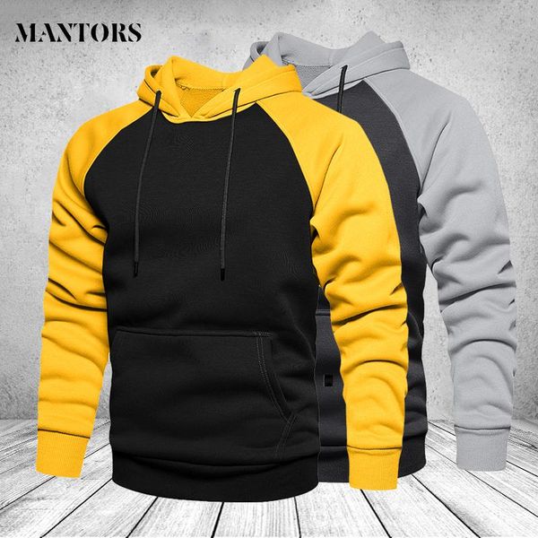 

men's hoodies & sweatshirts men sportswear fashion oversize patchwork outwear spring fleece hip hop hoody male brand casual eu size, Black