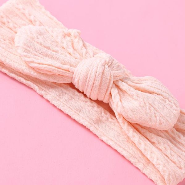 

hair accessories cable knit nylon headbands for borns ears girls hairbands elastic bands bows baby girl ties 2021, Slivery;white
