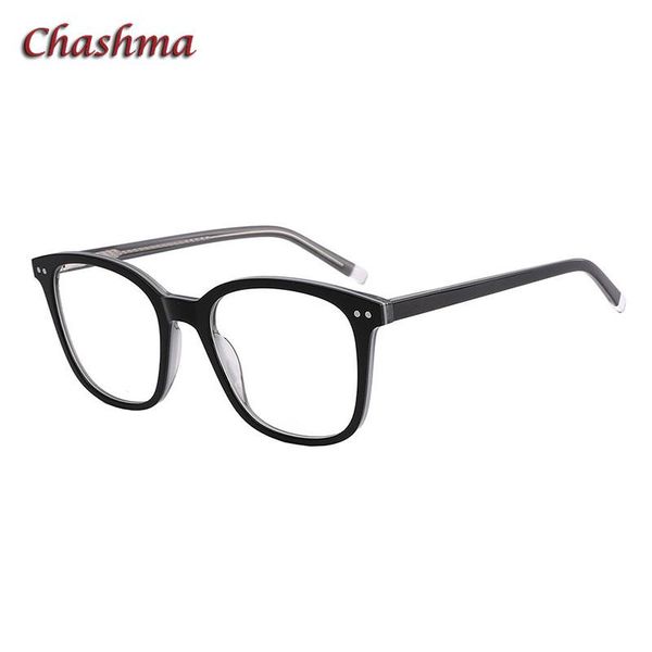 

fashion sunglasses frames chashma big circle frame women spring hinge acetate prescription progressive vintage glasses men super quality eye, Black