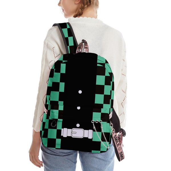 

backpack 2021 casual 3d print demon slayer schoolbag men/women shoulder travel bag harajuku teenage girls