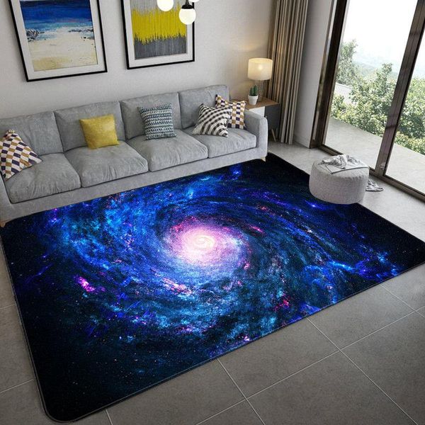 

carpets 3d blue star children's sky carpet room bedside mat living bedroom anti-slip corridor doormat customizable