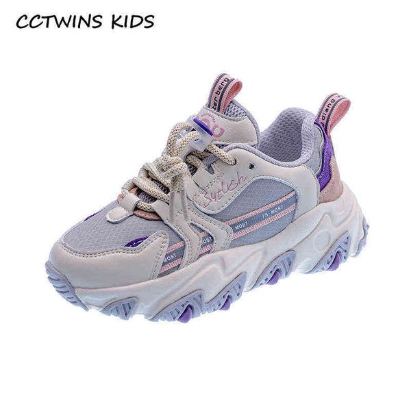 CCTWins Kids Sneakers 2021 Meninas Mola Moda Casual Running Sapatos Esportivos Meninos Grosso Sola Sneakers Crianças Marca Sapatos FS3946 G0114