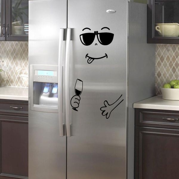 

fridge magnets cute sticker happy delicious face kitchen wall stickers art #321