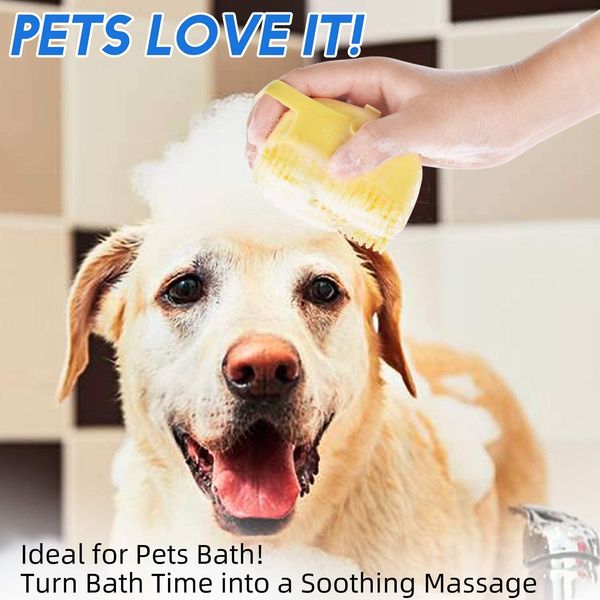 Pet Dog Grooming Shampoo Massaggiatore Spazzola Bagno Cucciolo Gatto Guanti da massaggio Guanti morbidi in silicone di sicurezza Accessori per cani Gatti Strumenti Prodotti Mascotas