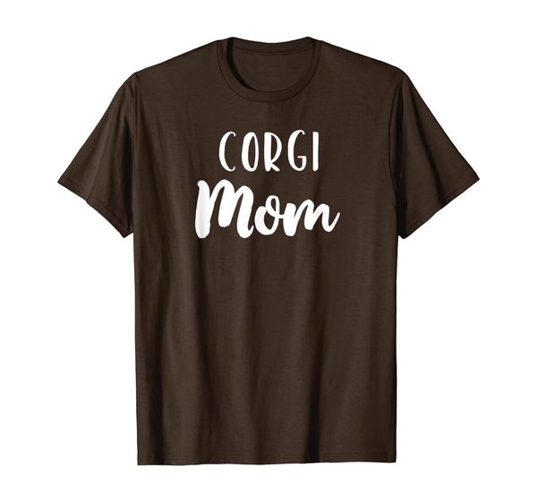 

corgi mom funny mommy dog lover gift t-shirt, White;black