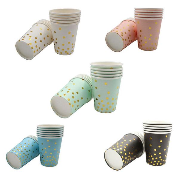 

disposable dinnerware 10pcs dot paper cups wedding birthday party decorations kids baby shower anniversary supplies favors