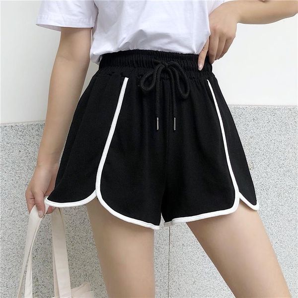 

women's shorts casual black stretch for women loose elastic high waist running leggings gym summer, White;black
