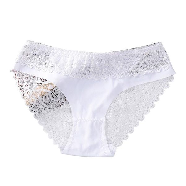 

women's panties 1pcs leak proof menstrual period ladies underwear women cotton middle waist girls flower lace female briefs, Black;pink