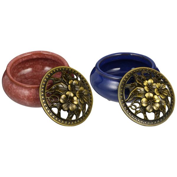 

fragrance lamps 2pcs incense burner holder backflow home ceramic censer ornament