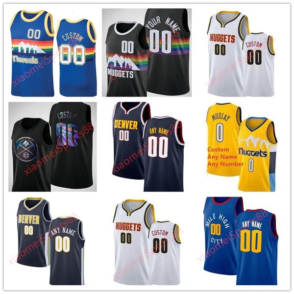 

2020 draft pick jersey zeke 22 nnaji derrick jones jokic nikola jamal murray michael 1 porter jr. paul 4 millsap 10 bol hampton, Black;red