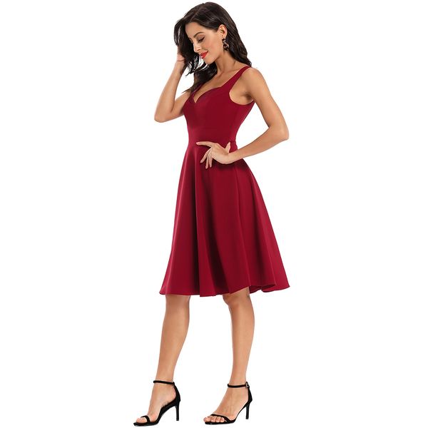 

new burgundy short prom dresses robe de soiree 2021 v-neck plus size special occasion dresses party gown, Black