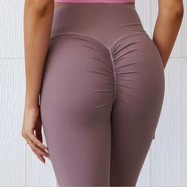 

yoga outfit peach fitness pants brocade imitation cotton sweatpants tight hip women