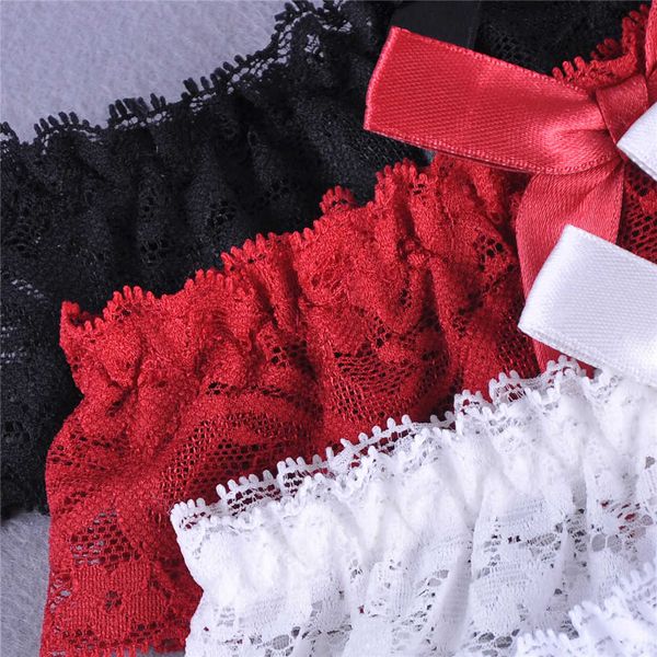 

women girls lace flowers strik wedding party bridal lingerie cos been kousebandri jarretel 1pcs, Black;white