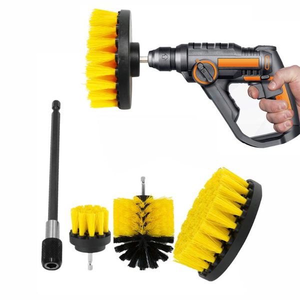 

car sponge 2/3.5/4/5'' drill brush attachment set power scrubber polisher cleaning kit extender tools accessories