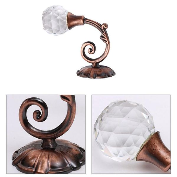 

other home decor 2 pcs wall mounted curtain holder metal crystal ball holdback rustic hanger hook buckle backs