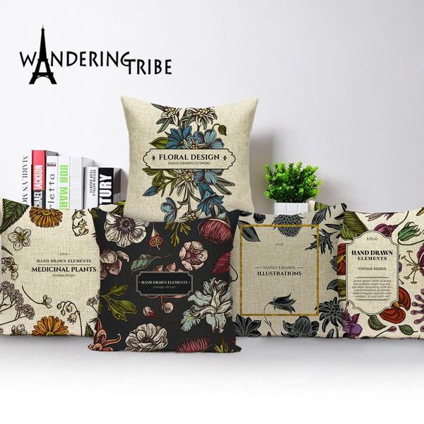 

cushion/decorative pillow wandering tribe brand cushion cover flower vintage throw case tropical jungle leaf home decorative cushions cases